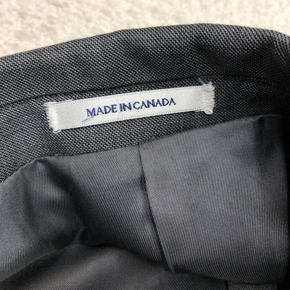 Peter Millar Mens 100% Wool Blazer Made in Canada Size 44 Long Charcoal Gray - Picture 5 of 10